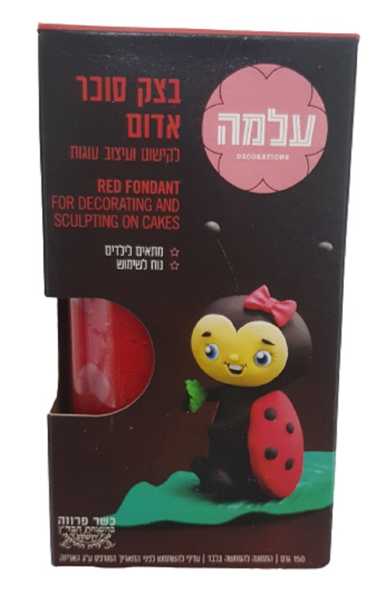 בצק סוכר אדום 150 גרם