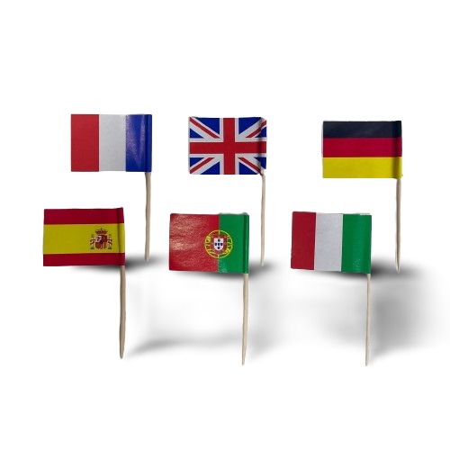 25 קיסמי דגלי מדינות אירופה
