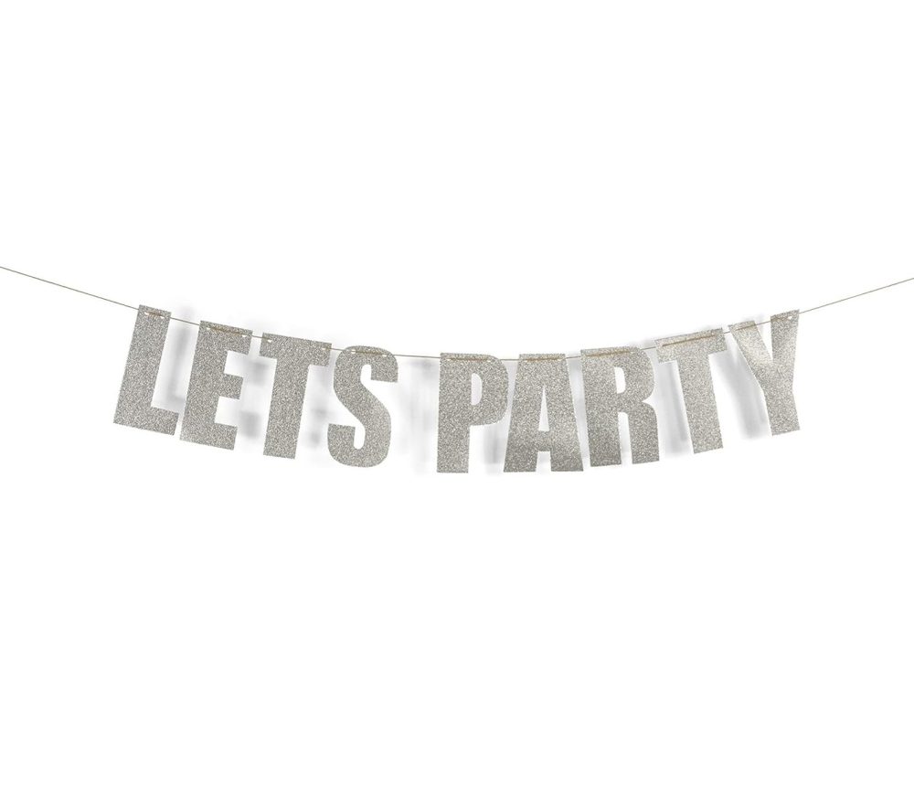 שרשרת אותיות Let’s party כסף