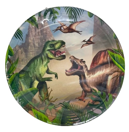 10 צלחות גדולות דינוזאורים בוגרים